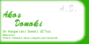 akos domoki business card